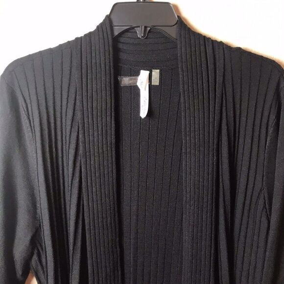 NWT NY Collection Women's Black Long Sleeve Comfy Rib Pattern Sweater ‎ Size 3X - Picture 3 of 8